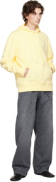 JW Anderson Yellow Logo Embroidery Hoodie