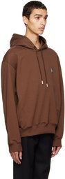 Solid Homme Brown Embroidered Hoodie