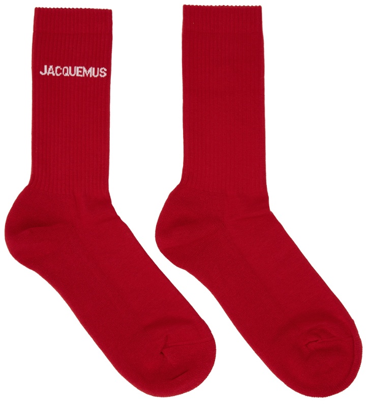 Photo: Jacquemus Red La Montagne 'Les Chaussettes Jacquemus' Socks