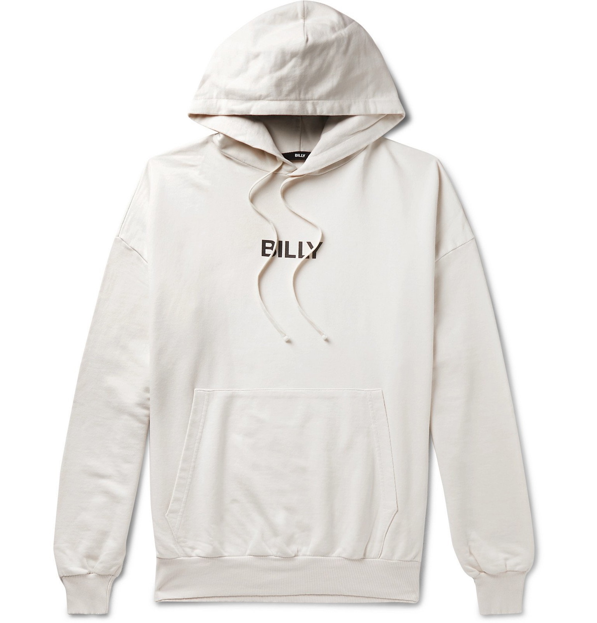 BILLY - Oversized Logo-Print Loopback Cotton-Jersey Hoodie - White Billy