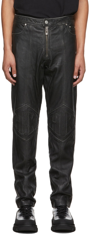 Photo: Han Kjobenhavn Black Leather 'HK' Trousers