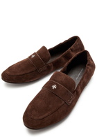 Tory Burch Suede Loafers Brown