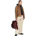 Polo Ralph Lauren Brown Leather Bomber Jacket