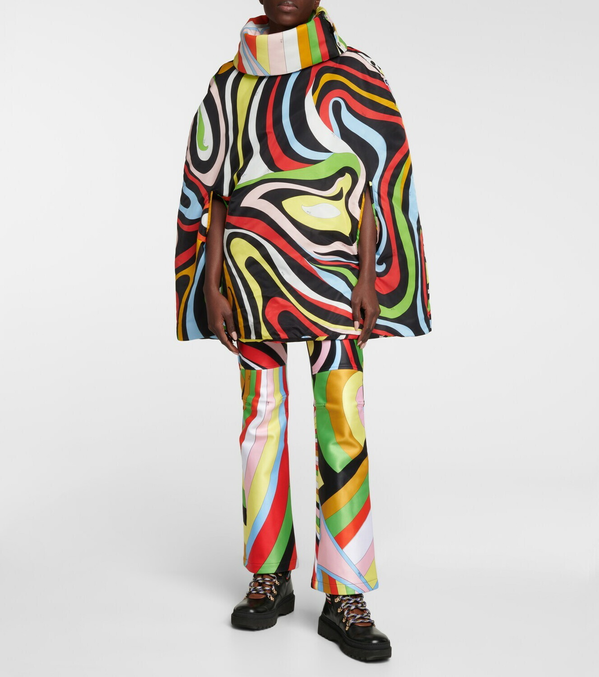 Pucci - x Fusalp printed poncho