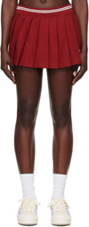 AMIRI Red MA Quad Pleated Miniskirt