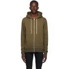 Naked and Famous Denim Green Heavyweight Terry Zip Hoodie