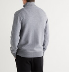 Theory - Jarkko Crimden Mélange Wool-Blend Zip-Up Sweater - Gray