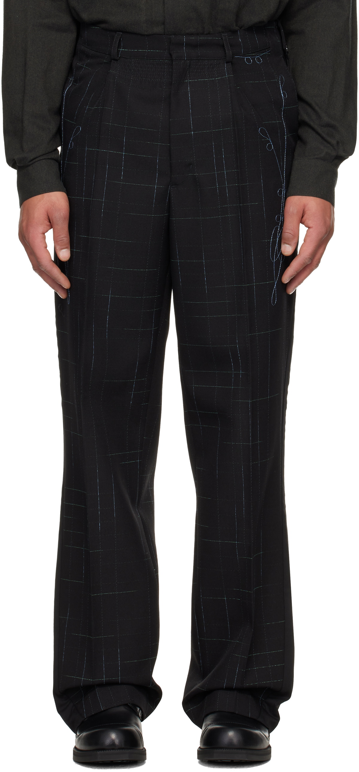 Kiko Kostadinov Black Orma Reversible Trousers Kiko Kostadinov