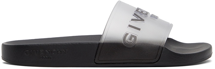 Photo: Givenchy Black Logo Flat Slides