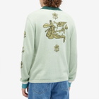 Brain Dead Men's Lex Half Zip Sweatshirt in Mint