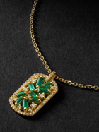 Suzanne Kalan - Gold, Emerald and Diamond Pendant Necklace