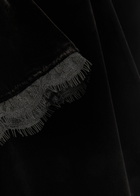 Rixo Alesha Lace-trimmed Velvet Maxi Dress Black