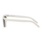 Saint Laurent White Rectangular Sunglasses