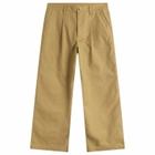 Bound Men's Wide Pleated Cotton Trousers in Camel