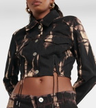 Dion Lee Tie-dye cropped denim jacket