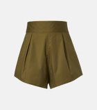 Adriana Degreas Pleated cotton-blend shorts