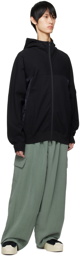 Y-3 Green Wide-Leg Cargo Pants