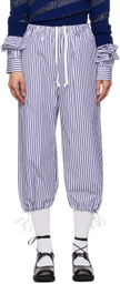 Comme des Garçons Girl Navy & White Striped Trousers