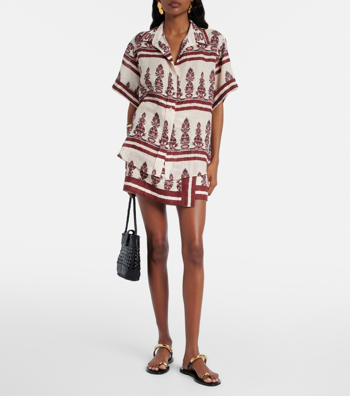 Johanna Ortiz Printed linen shirt