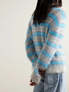 Marni - Striped Mohair-Blend Sweater - Blue