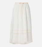 Posse Alma lace-trimmed midi skirt