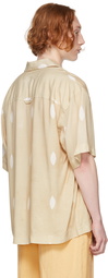 Jacquemus Beige Print 'La Chemise Jean' Short Sleeve Shirt