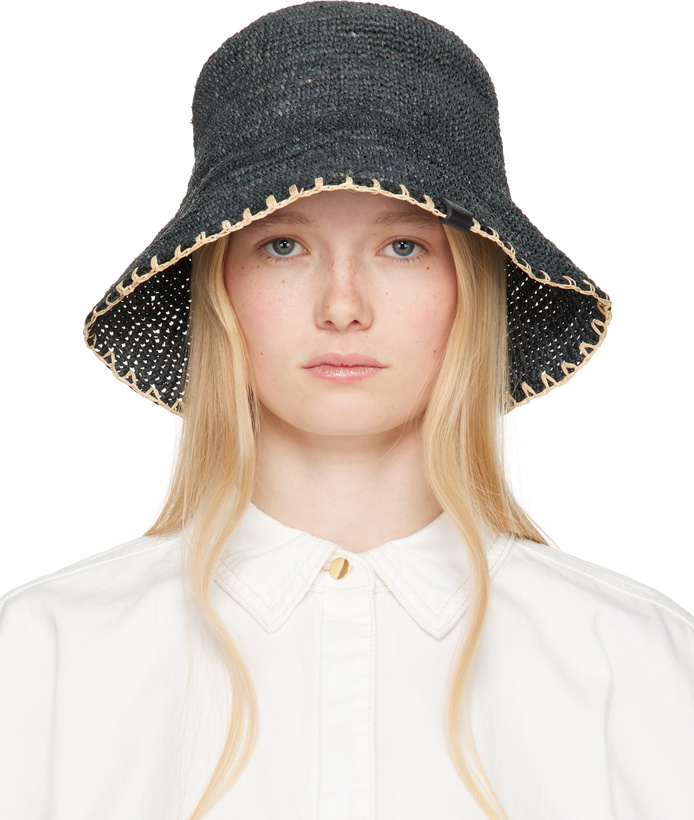 Photo: rag & bone Black Jade Rollable Raffia Bucket Hat