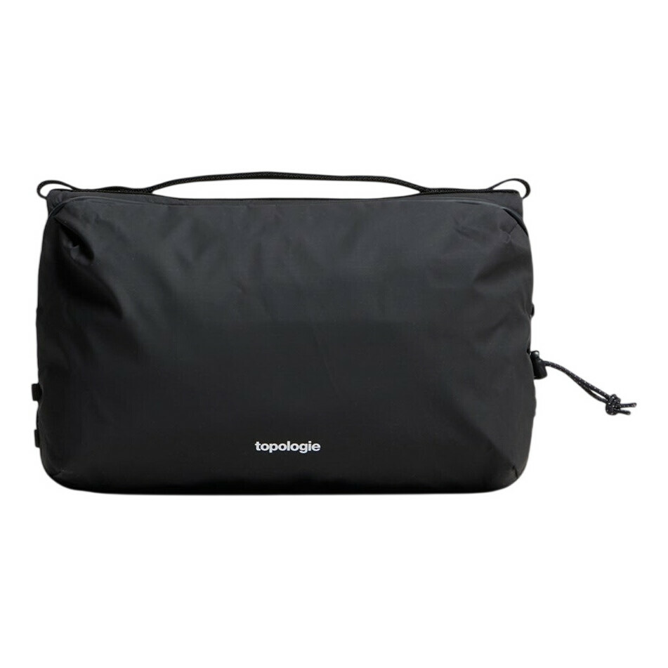 Topologie Bottle Sacoche Bag - Large in Black Tech Sateen Topologie