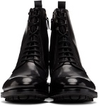 Brioni Black Lace-Up Boots