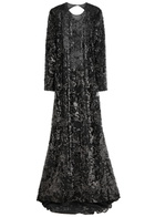 Victoria Beckham Sequin-embellished Open-back Tulle Gown Black