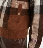 Burberry - Vintage Check wool-blend bomber jacket