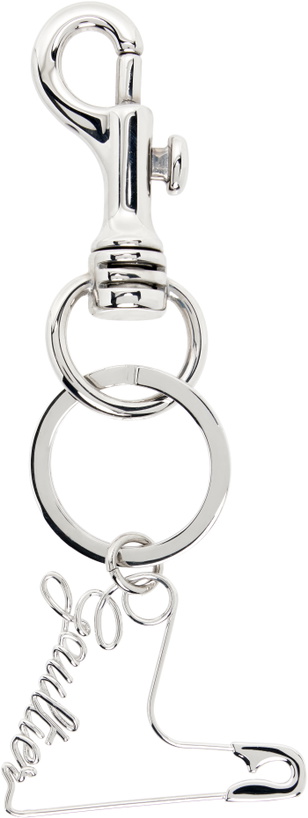 Photo: Jean Paul Gaultier Silver 'The Heart Safety Pin' Keychain