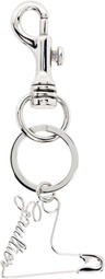 Jean Paul Gaultier Silver 'The Heart Safety Pin' Keychain