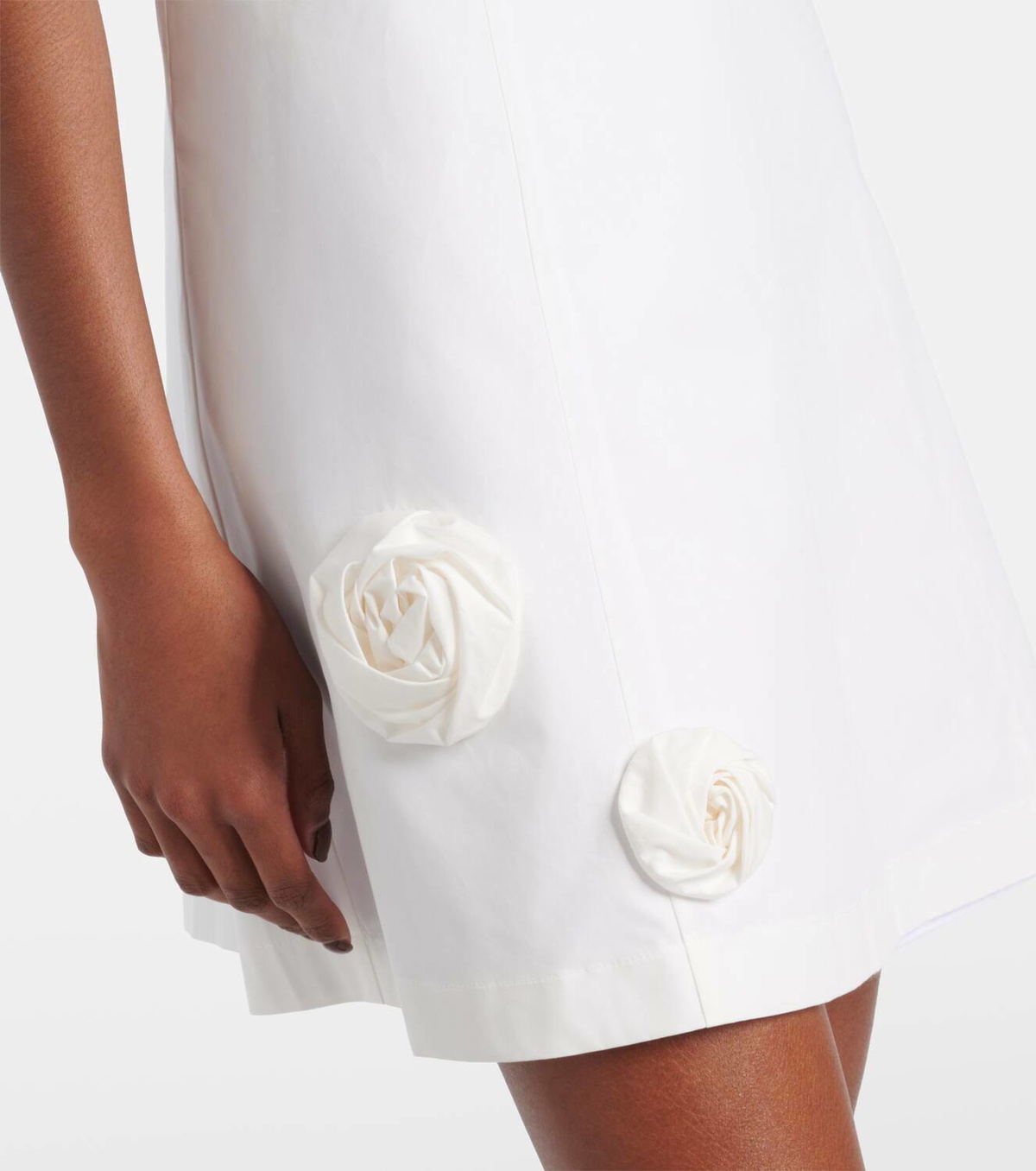 Area Embellished floral-appliqué minidress