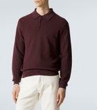 Brioni Cotton, silk and cashmere polo sweater