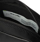 Off-White - Logo-Appliquéd Leather-Trimmed Canvas Messenger Bag - Black
