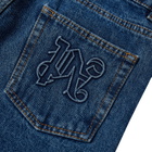 Palm Angels Men's Straight Leg Jeans in Blue