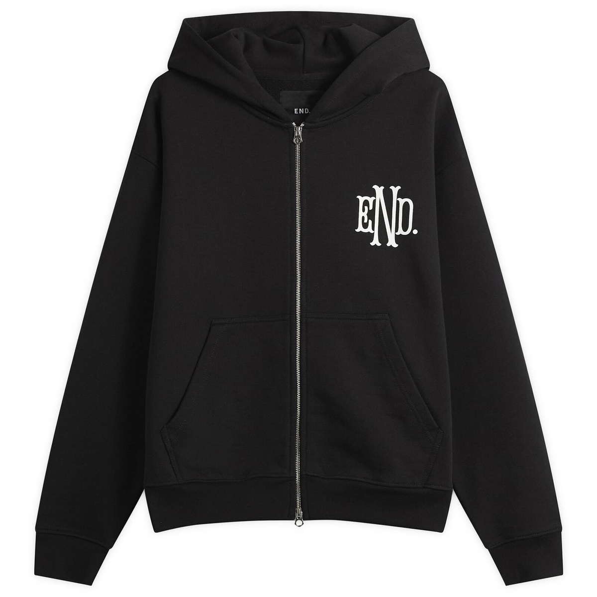 END. Gargoyle Chaser Zip Hoodie in Black