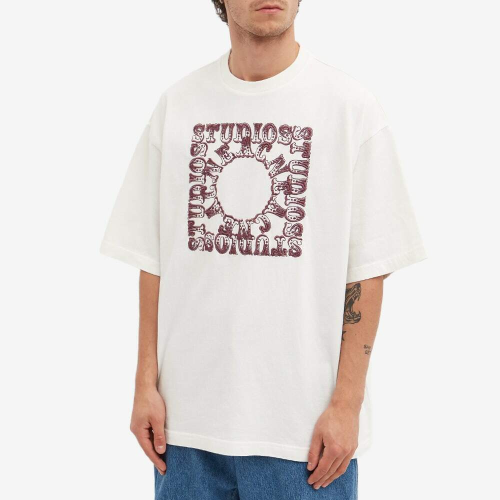 Acne Studios Men's Edlund Circus Logo T-Shirt in Off White