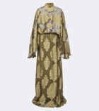 Taller Marmo Chimera jacquard silk chiffon gown