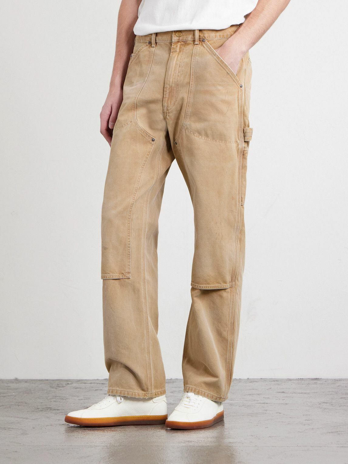 Polo Ralph Lauren - Straight-Leg Distressed Cotton-Canvas Carpenter Trousers - Neutrals