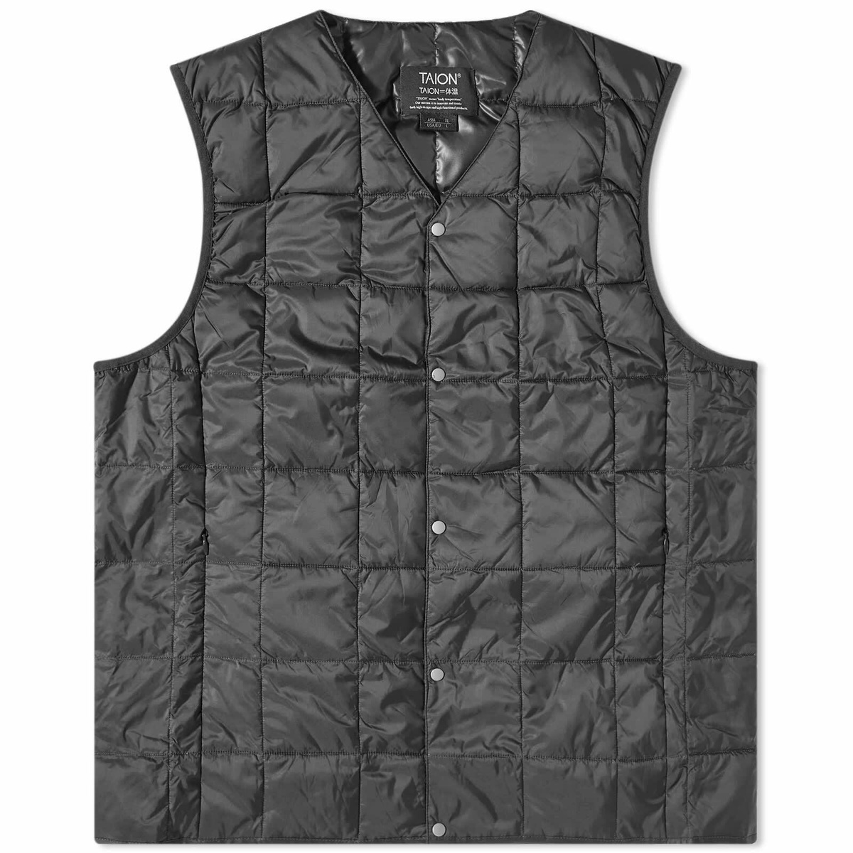 TAION V NECK ZIP VEST ブラック L Unisex Military V-Neck W-Zip Down Vest (Soft Shell) – TAION US