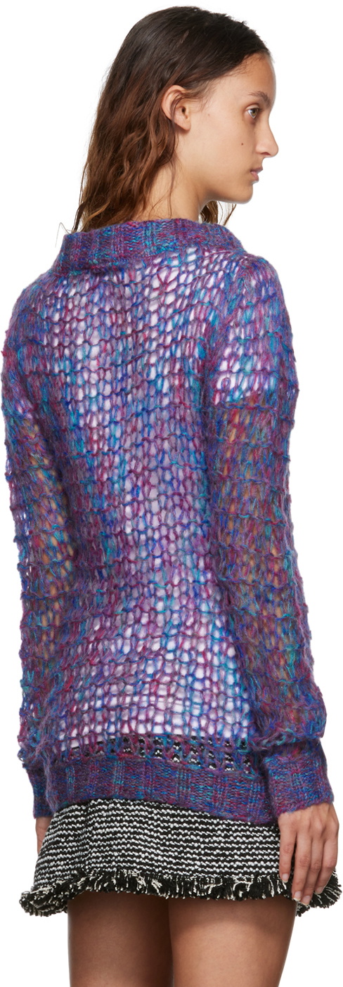 Anna Sui Multicolor Boatneck Sweater