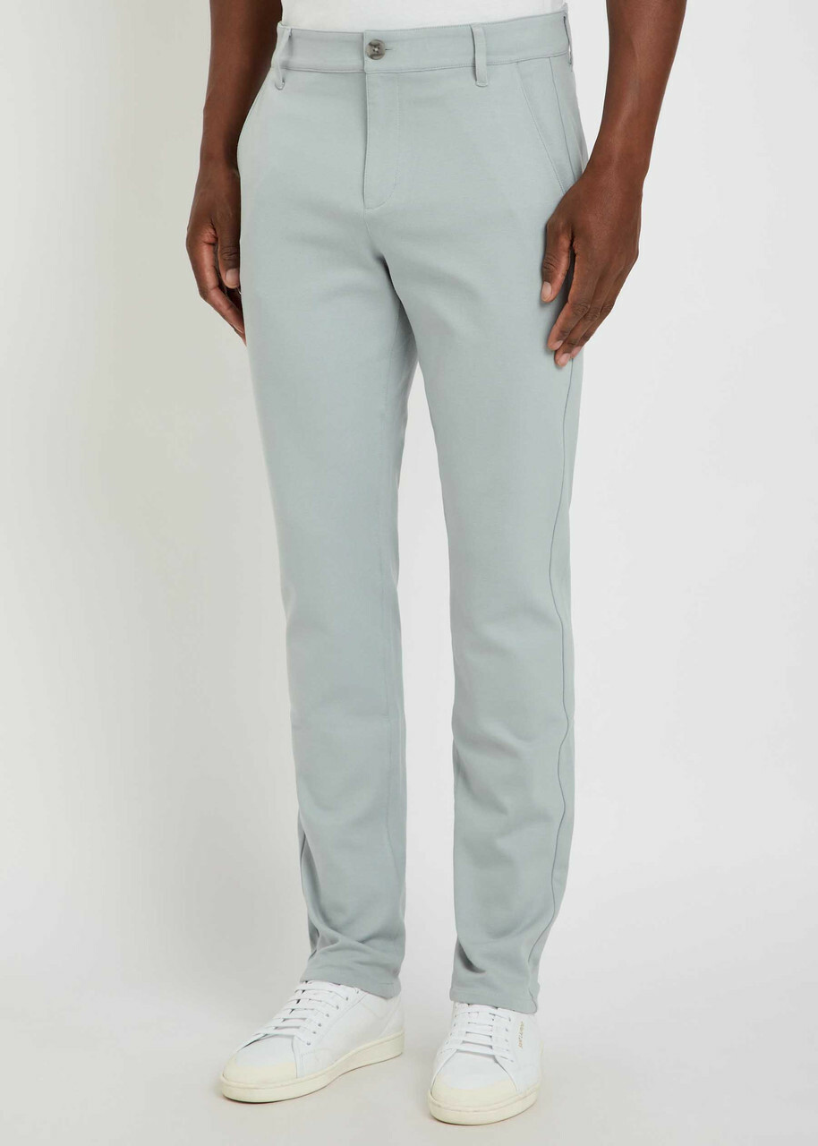 Paige Stafford Tapered-leg Jersey Trousers Light Blue