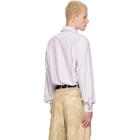 Vivienne Westwood White & Burgundy Two Button Krall Shirt