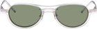 Maison Kitsuné Silver A. Society Edition Hikari Clip-On Sunglasses