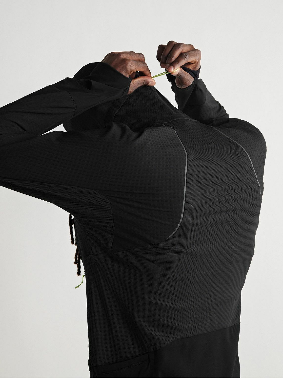 Lululemon - Cold-Terrain Mesh-Trimmed Jersey Half-Zip Hooded