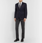 Hugo Boss - Grey Giro Slim-Fit Checked Virgin Wool Suit Trousers - Blue