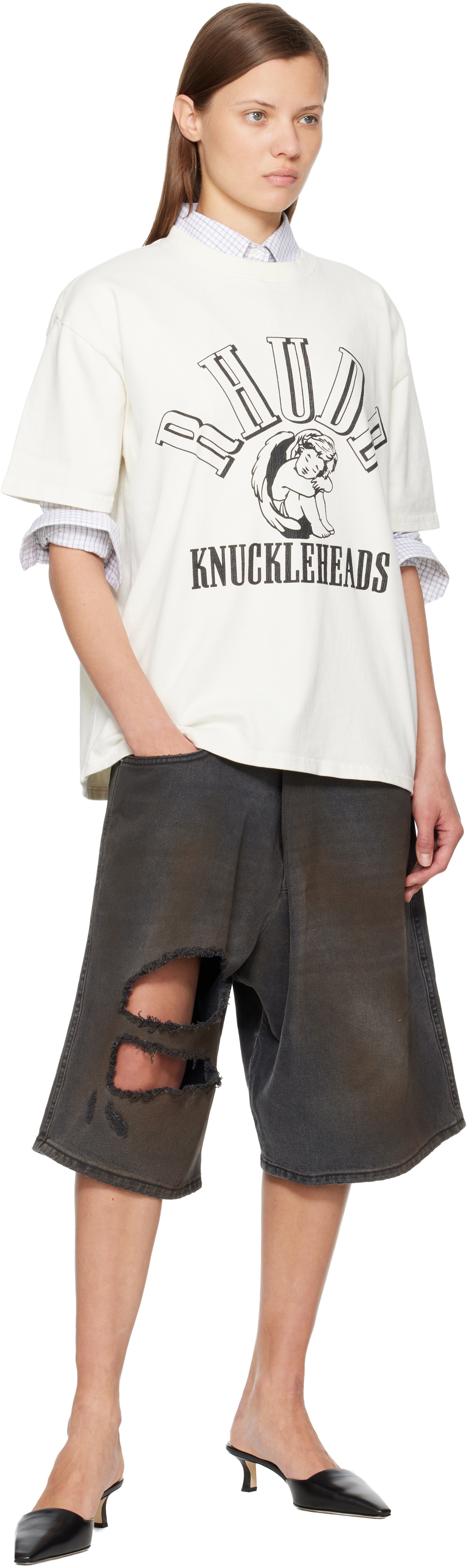 Rhude White 'Knuckleheads' T-shirt