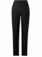 Versace - Slim-Fit Silk-Trimmed Wool and Mohair-Blend Tuxedo Trousers - Black